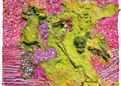 4 Square Series– Contrapuntal 12x12 Gouache and Handmade Paper on Canvas